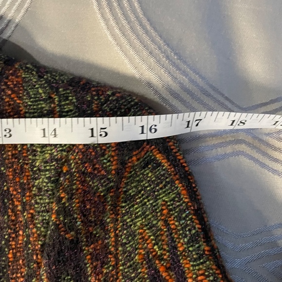 SOLD - ETRO {40} Wool Printed Jacket Orange & Green Tapestry - Picture 11 of 16